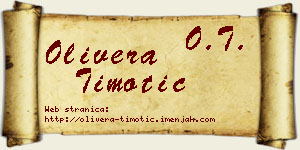 Olivera Timotić vizit kartica